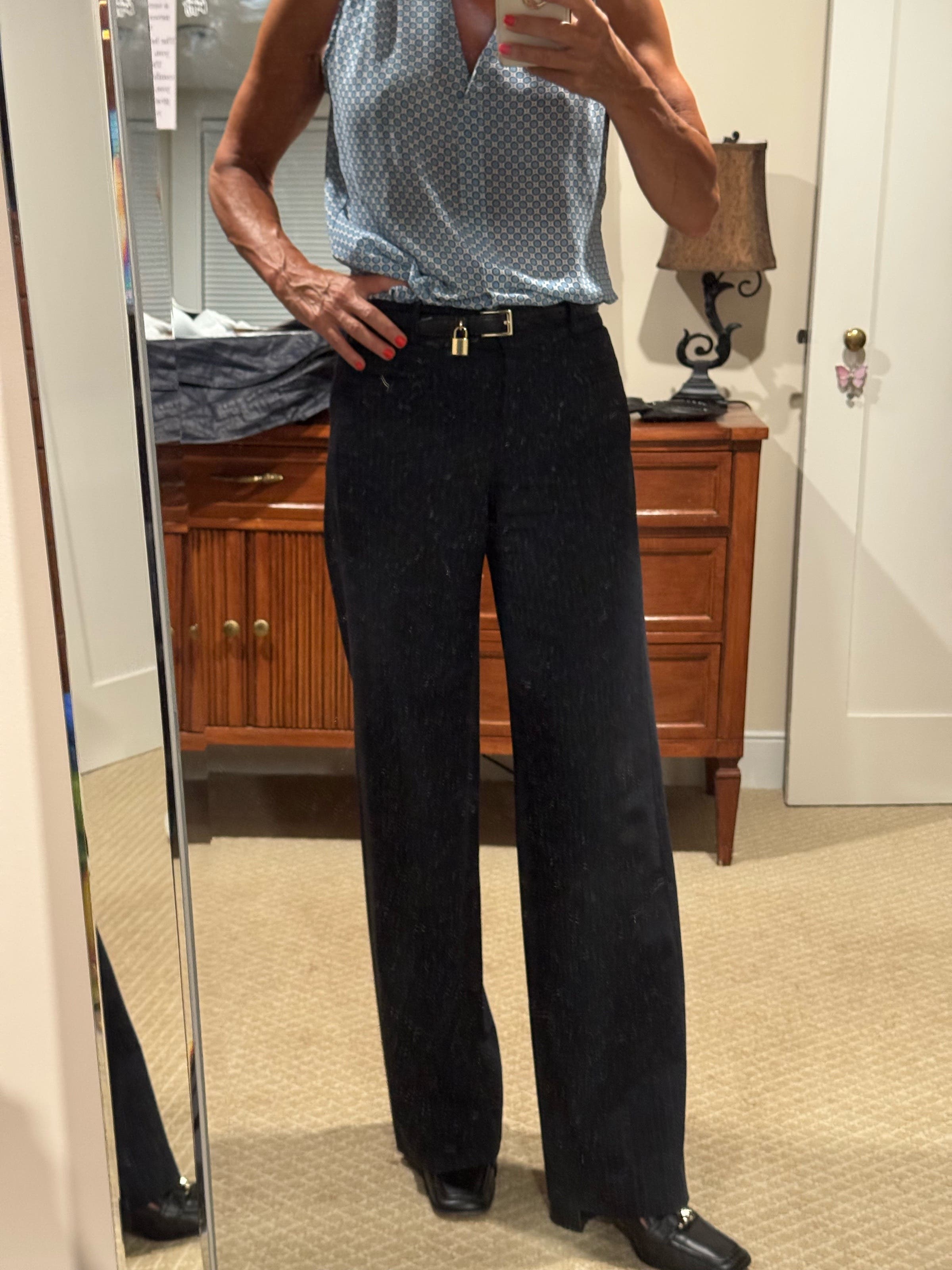 パンツ MARBELT TROUSERS IN PINSTRIPE Work It Pinstripe Trouser Pant - Black | Fashion Nova