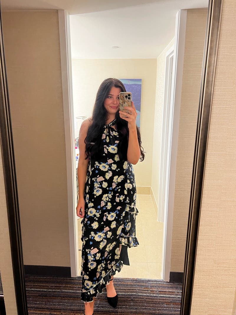 Black Floral Halter Dress by Derek Lam 10 Crosby | Rent the