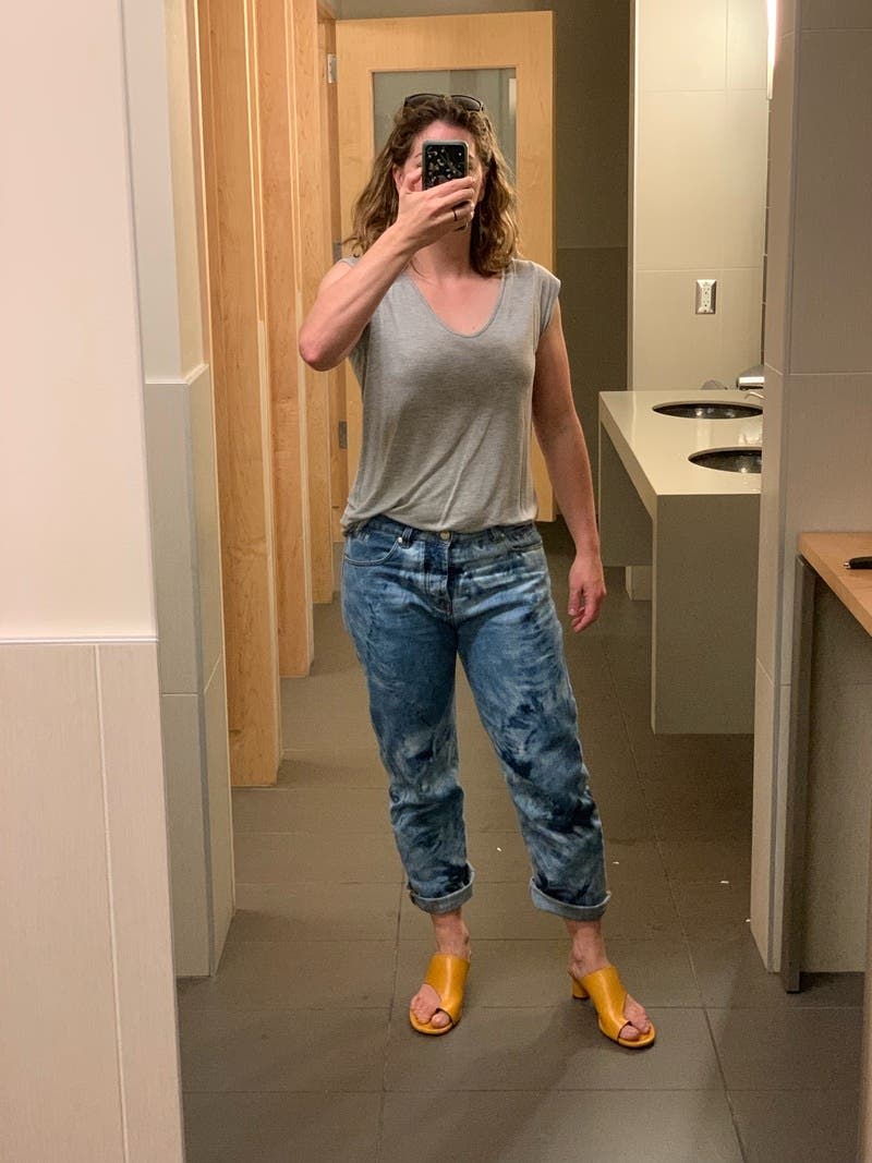 デニム・ジーパン MSGM TIE-DYE PRINTED CROPPED COTTON DENIM JEANS Tie-Dye Jeans by MSGM | Rent the Runway