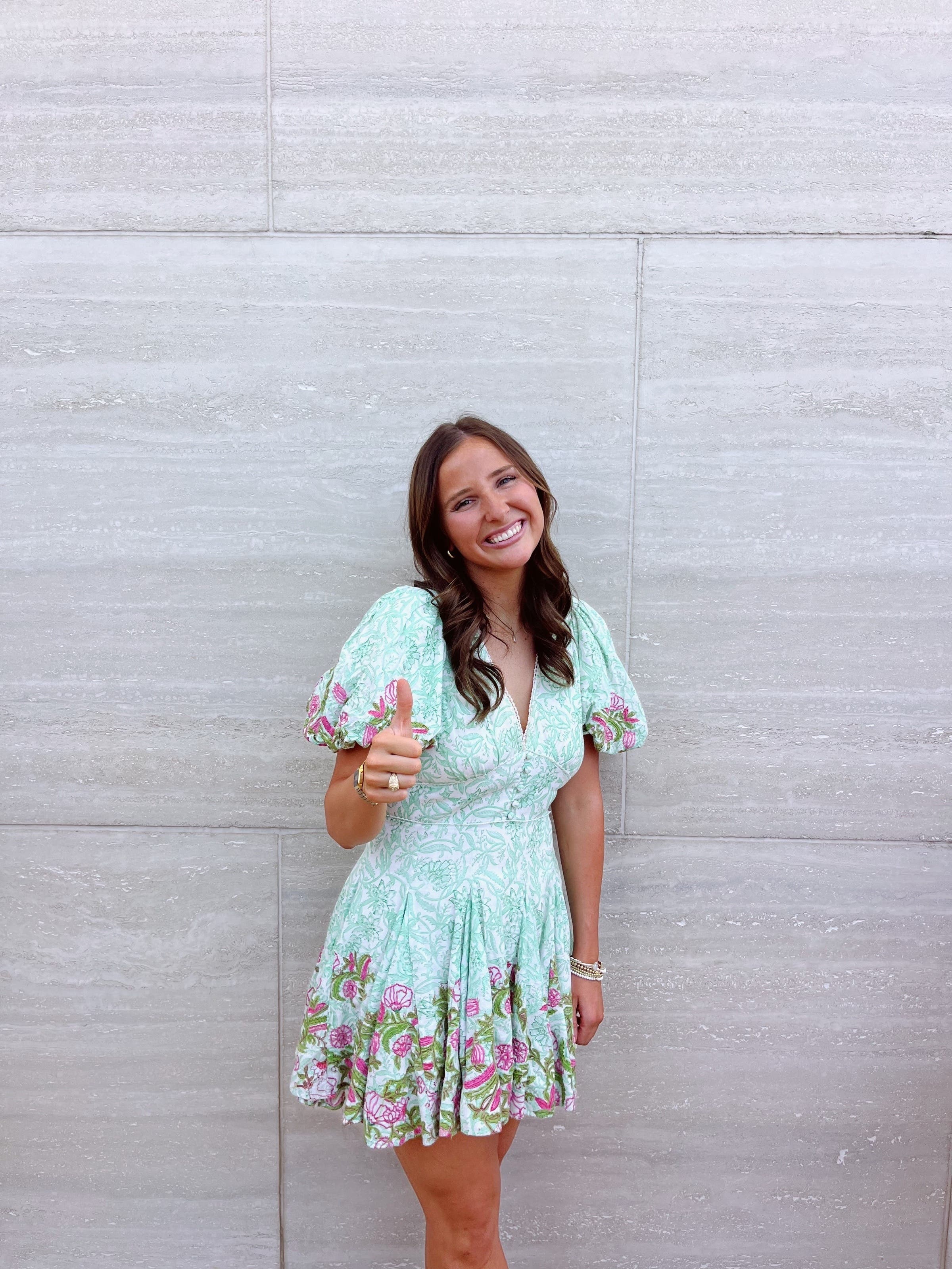 ヌキテパ event FLOWER SLEEVE DRESS Ｍ Clydie White Floral Cap Sleeve Midi Dress | Beginning