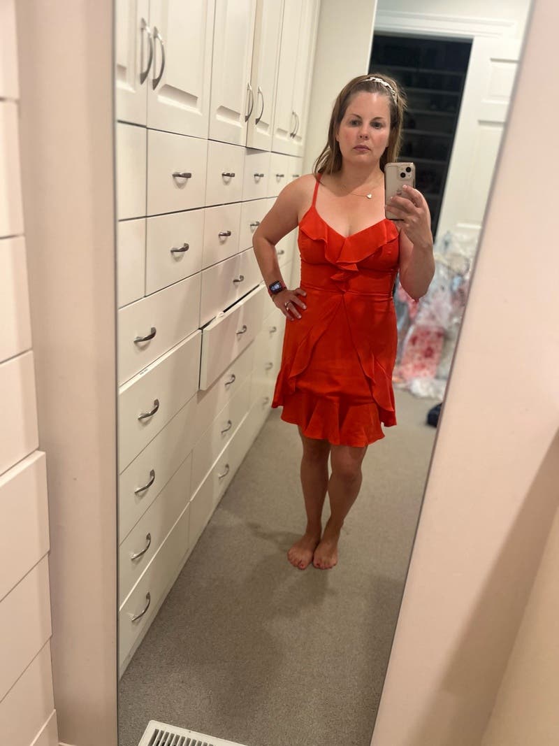 Ruffle Hem Mini Dress by BCBGMAXAZRIA | Rent the Runway