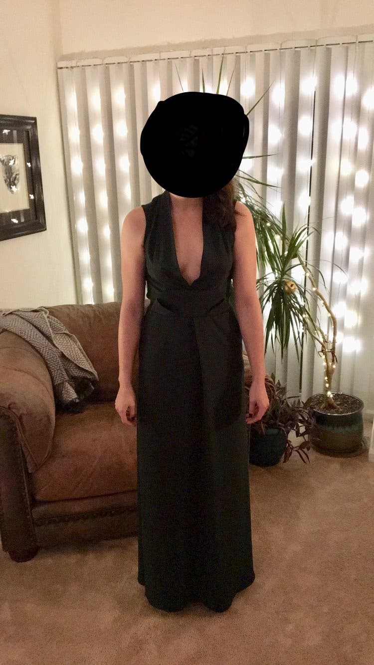 green envelope black dress Green Envelope Los Angeles Brocade Black Floral Sleeveless A Line Dress Small S