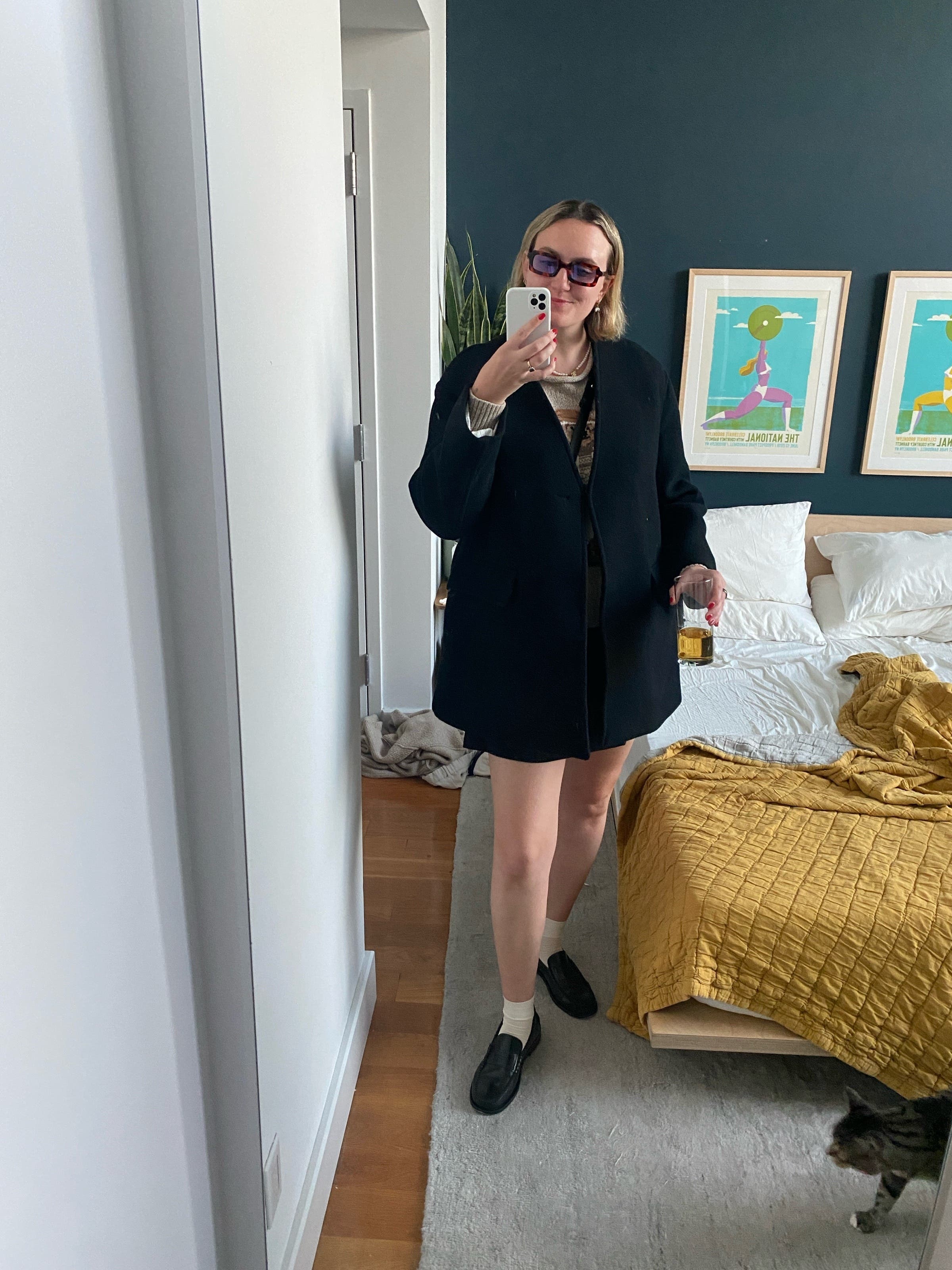 Striped Collarless Jacket – Lilla P