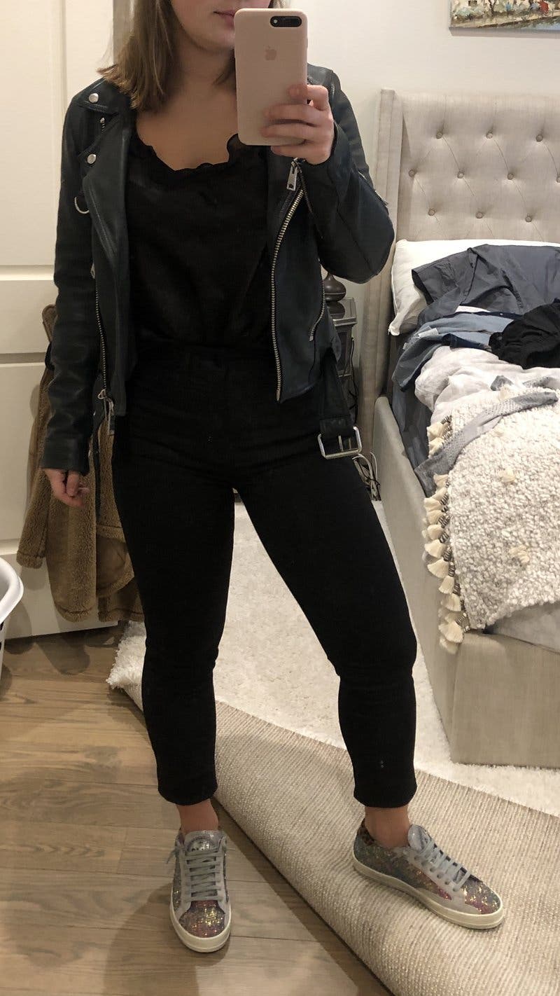 Blue Gidley Leather Jacket by AllSaints | Rent the Runway