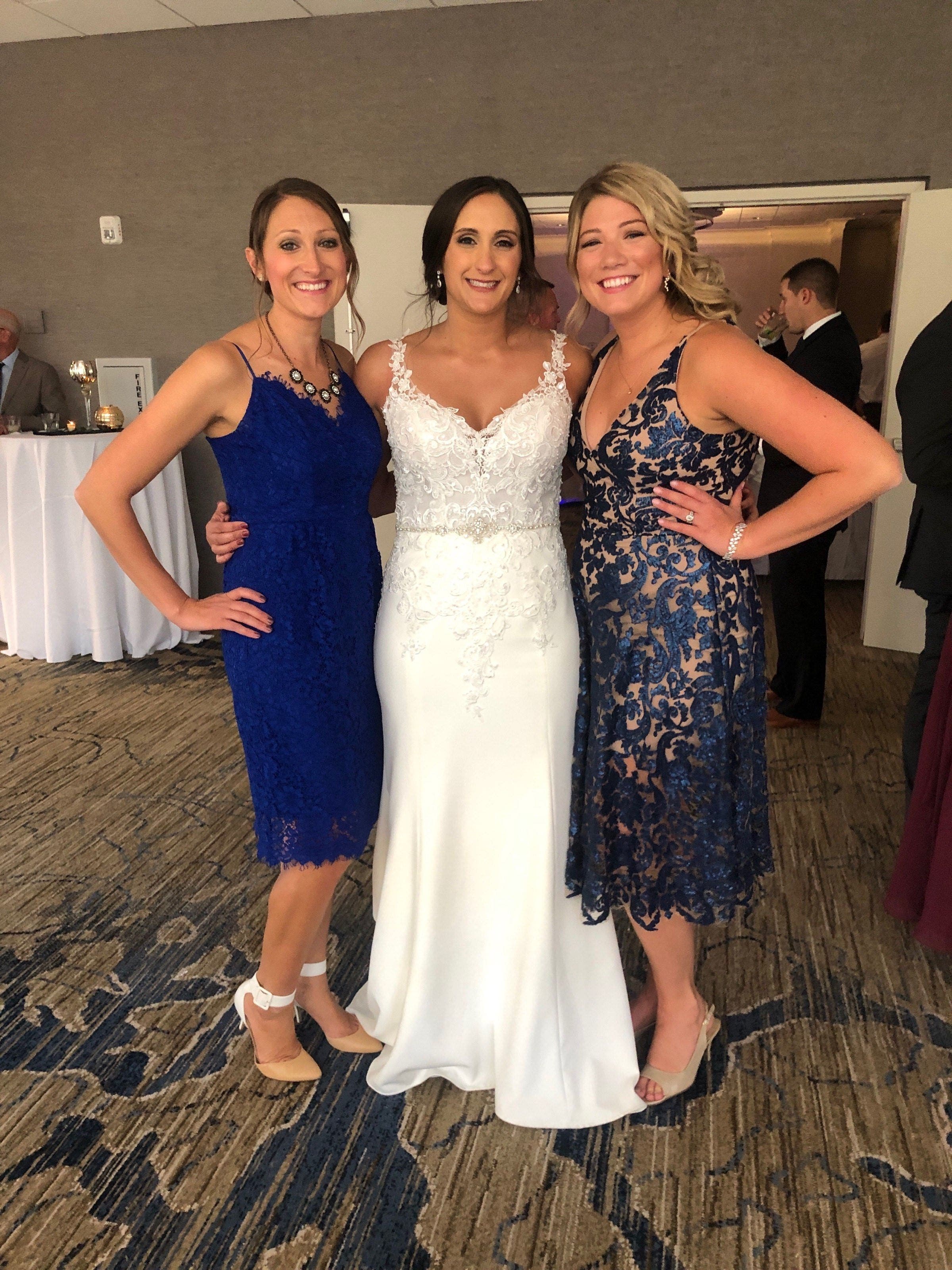 dress the population blair sequin lace dress Dress The Population Blair Dress - Gold