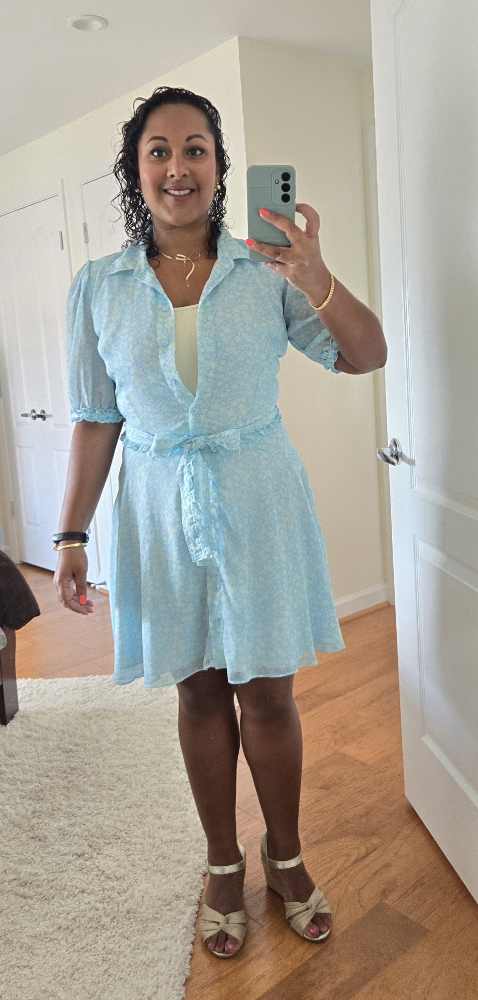 Blue Floral Mini Dress by Derek Lam 10 Crosby x RTR | Rent the Runway