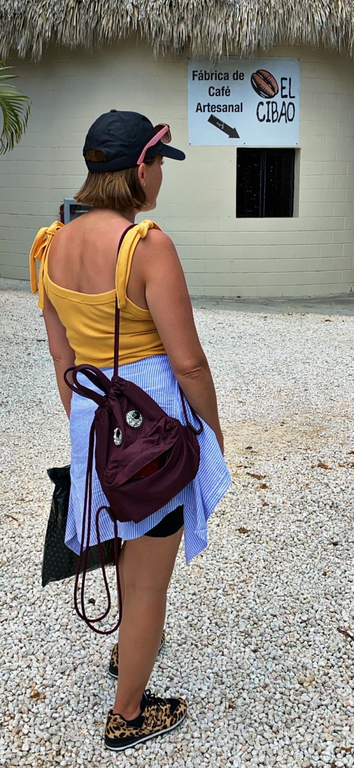 Claret Mini Crystal Eyes Drawstring Backpack by Anya