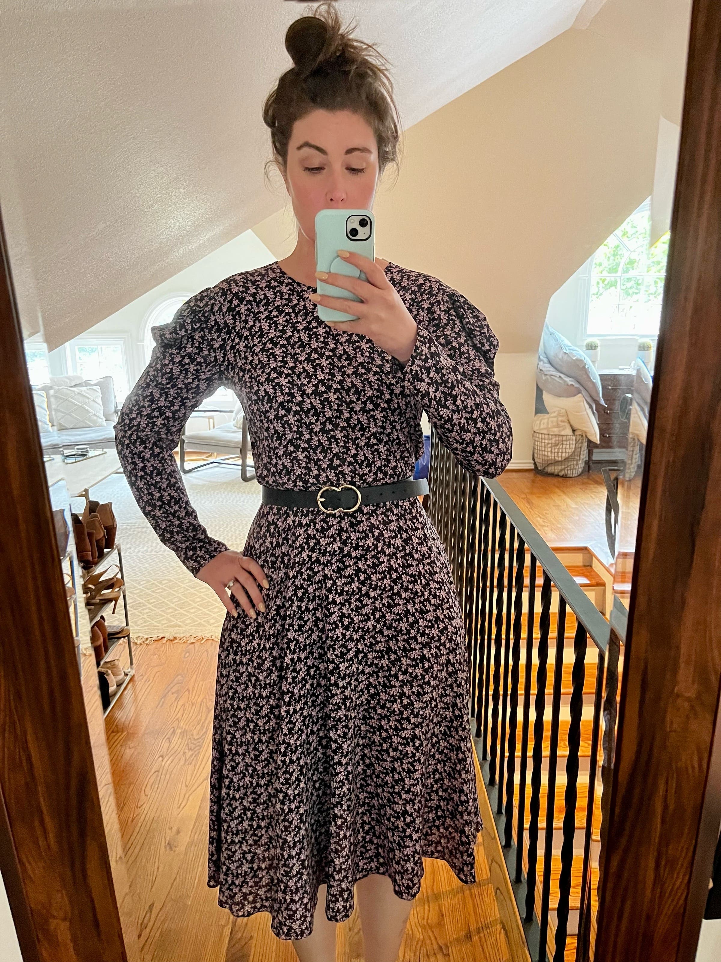 Floral Long Sleeve Midi Dress by Philosophy di Lorenzo Floral Long Sleeve Midi Dress by Philosophy di Lorenzo