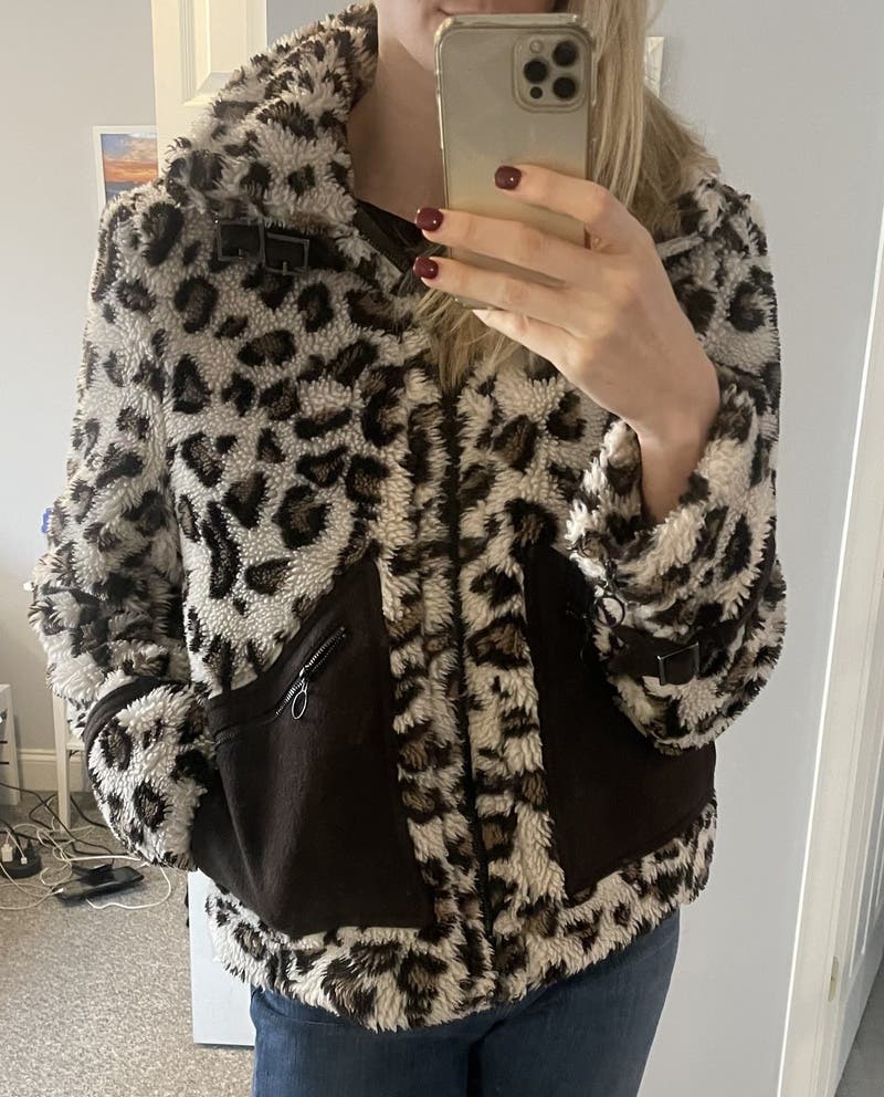 Leopard Faux Sherpa Jacket by SIMKHAI | Rent the Runway