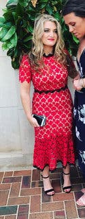 chinese dress ladies DREAMY BLOSSOM WOVEN LACE MIDI DRESS l FLYING TOMATO main image 1