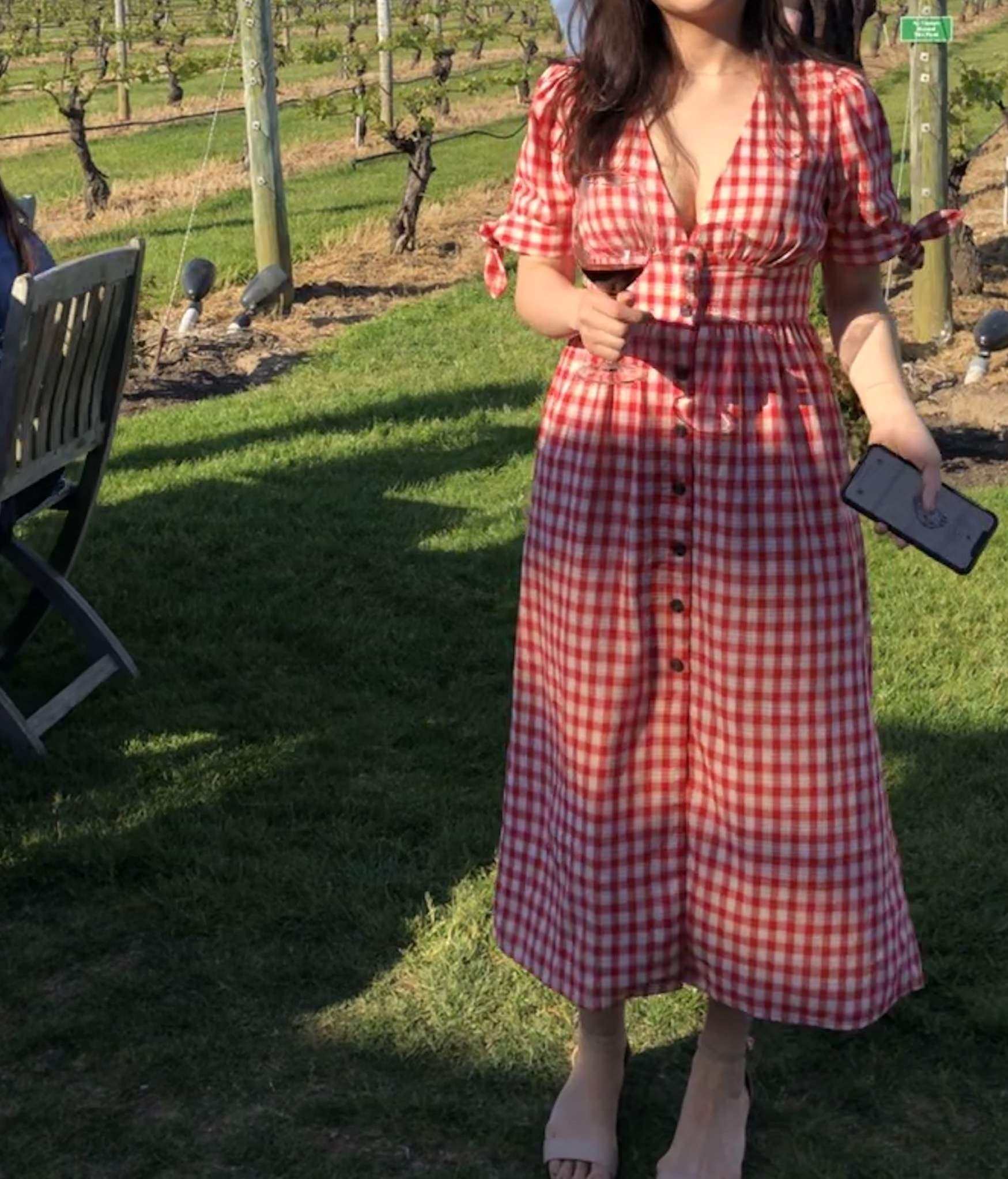 monteau red gingham dress Picnic Stroll Red Gingham Mini Dress | Trendy Women's Dress