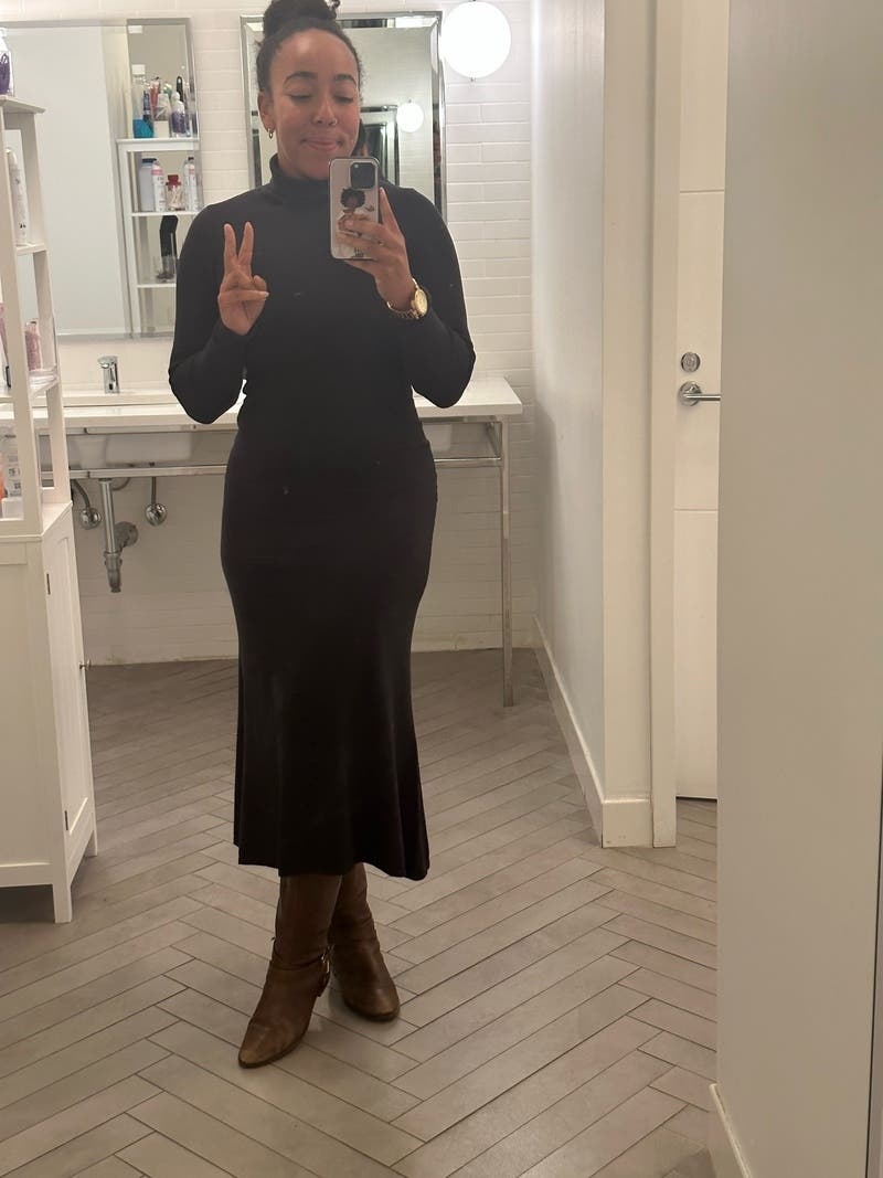 Ribbed Turtleneck Dress by TOCCIN X RTR | Rent the Runway