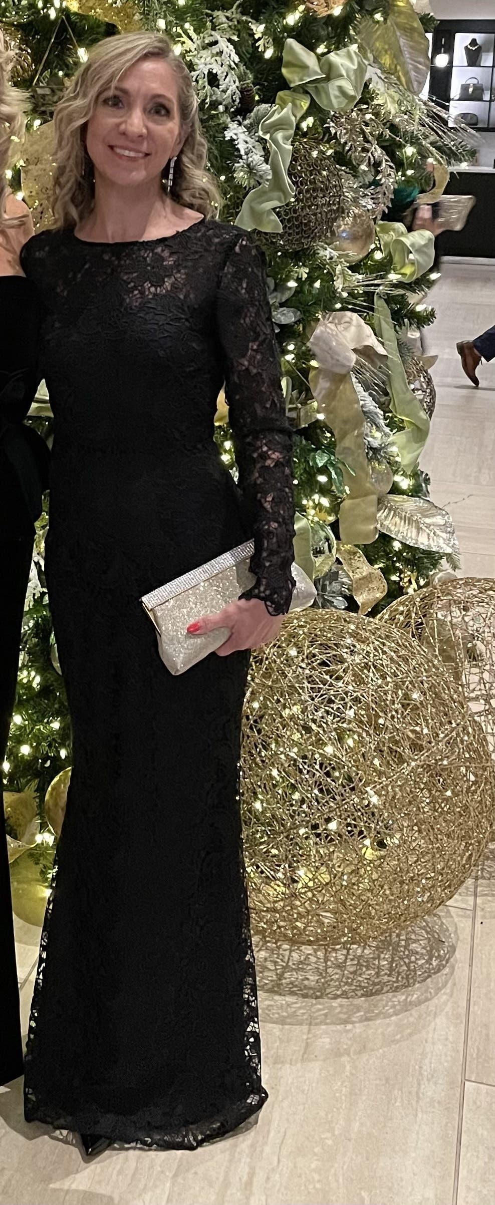 Black Lace Tower Gown by ML Monique Lhuillier | Rent the Runway