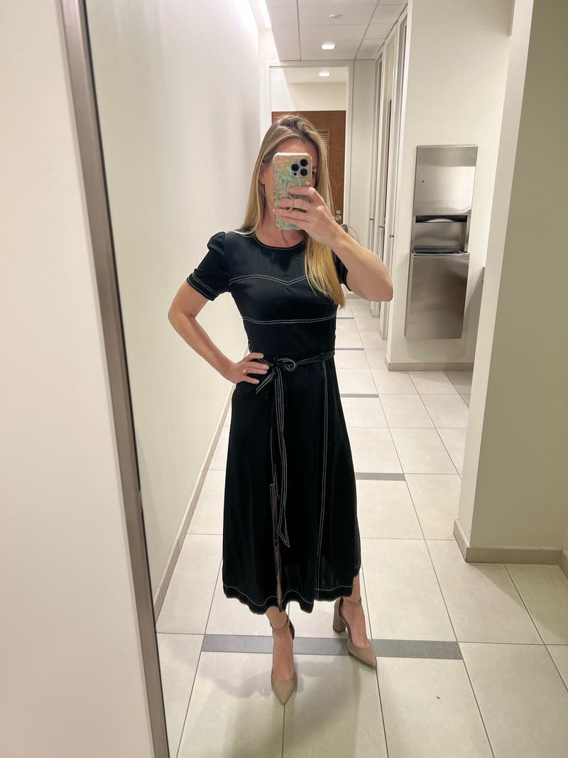 Contrast Stitch Dress by Great Jones | Rent the Runway