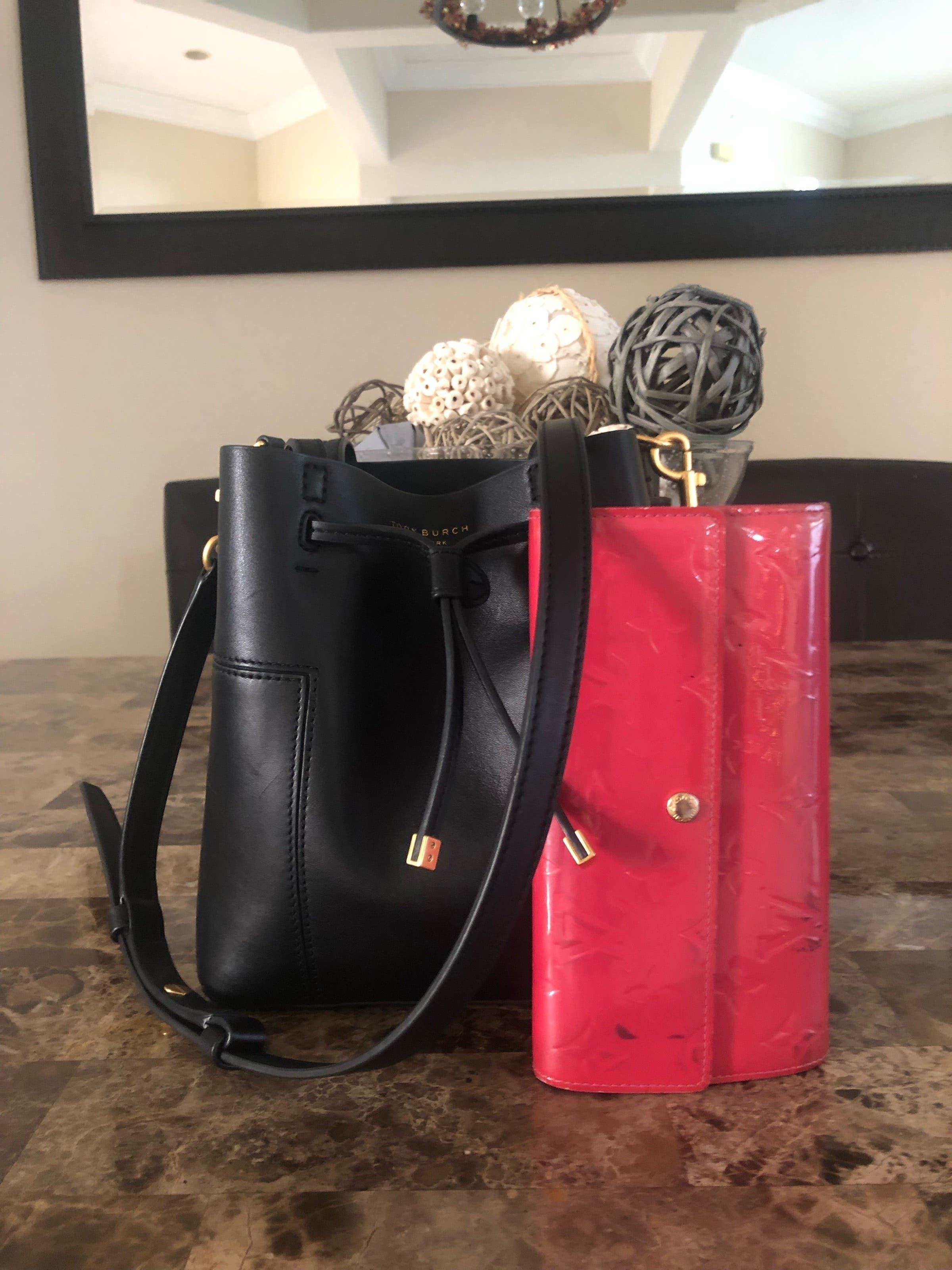 Block T Small Bucket Bag by Tory Burch Accessories | Rent the Runway