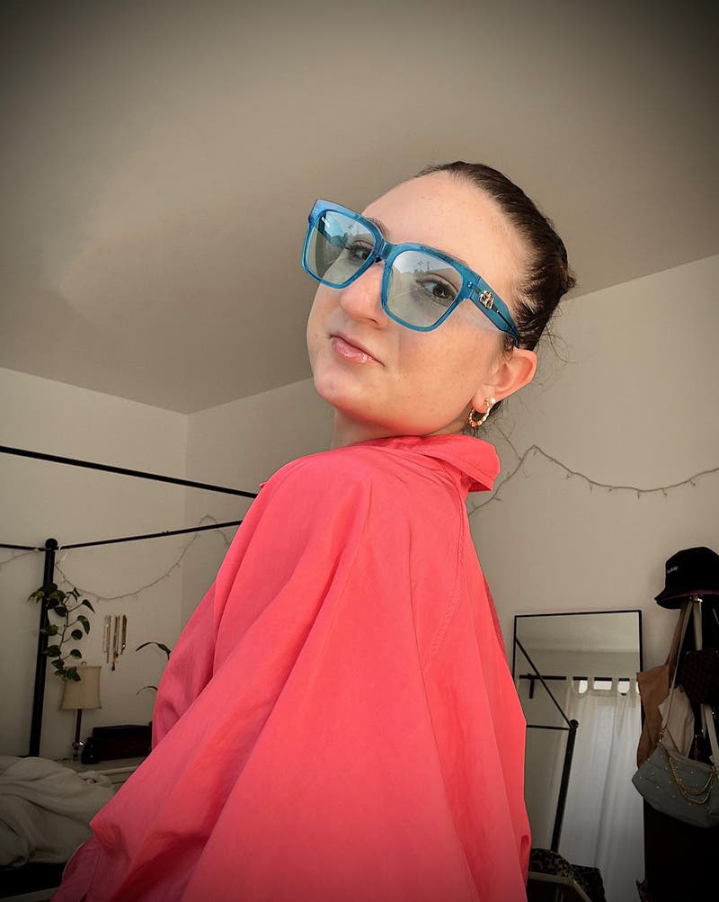 サングラス BALENCIAGA LIGHT BLUE ACETATE TURBO RECTANGLE SUNGLASSES Balenciaga Light Blue Acetate Turbo Rectangle Sunglasses In