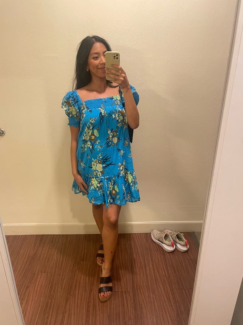 Floral Smocked Mini Dress by Tory Burch | Rent the Runway