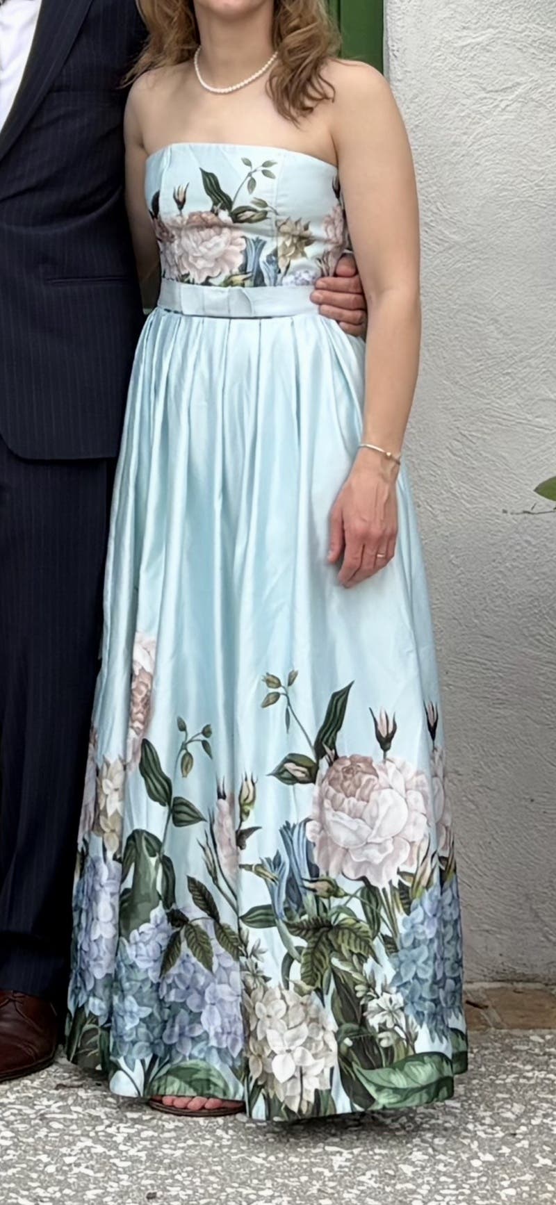 chinese dress ladies BLUE HYDRANGEA MAXI PRINCESS DRESS main image 1