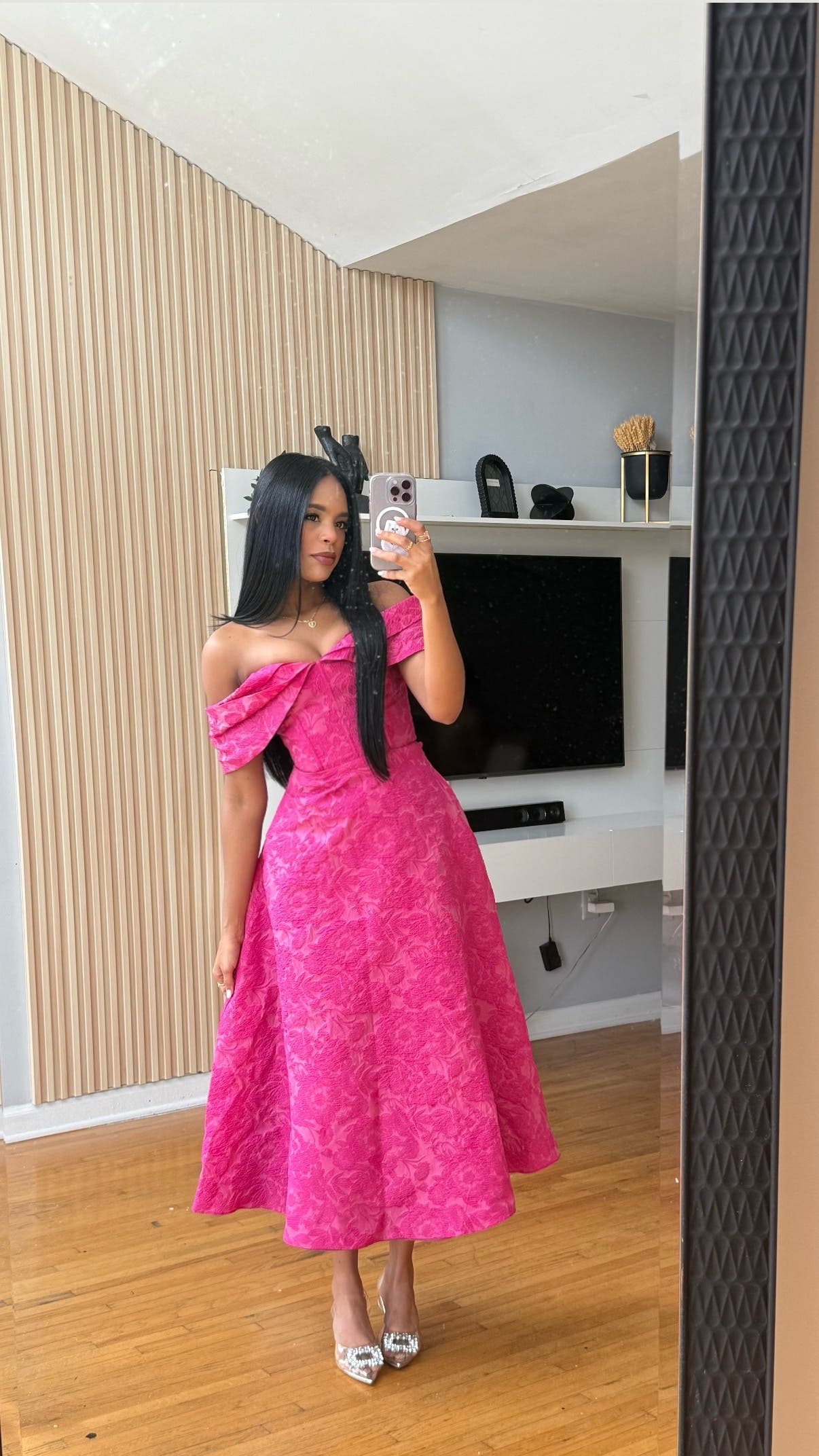 Fiona Cloud Jacquard Dress by Theia | Rent the Runway