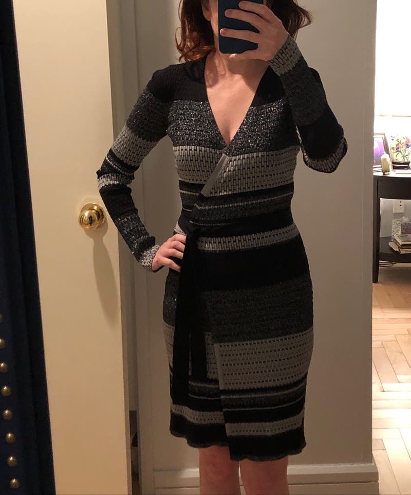 DIANE VON FURSTENBERG 黒 ラップカーディガン 長袖 Kasen Turtleneck by Diane von Furstenberg | Rent the Runway