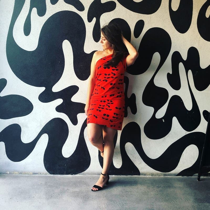 One Shoulder Sunglasses Dress by Victoria Victoria Beckham