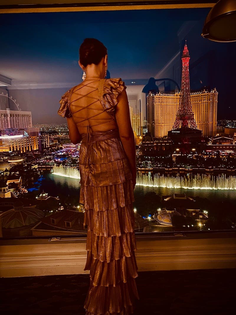 関税送料込【MAC DUGGAL】ロング ワンピース Aライン ゴールド Gold Ruffle Gown by Ieena for Mac Duggal | Rent the Runway