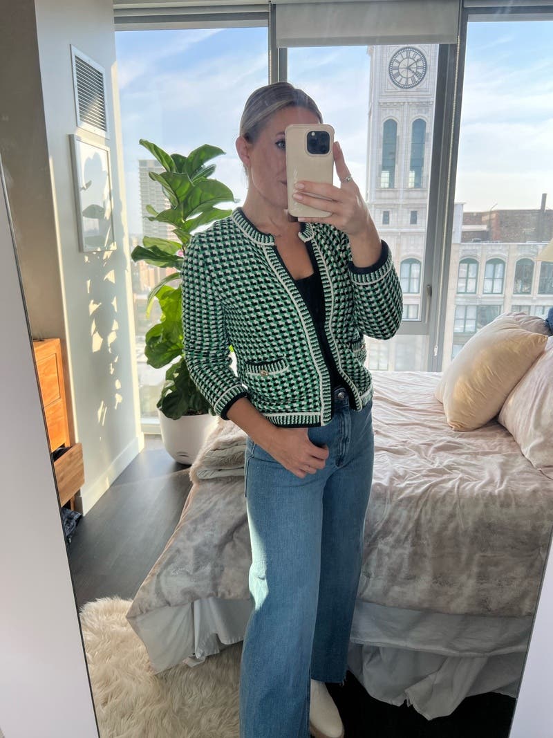 Maneflanne Tweed Jacket by Maje | Rent the Runway