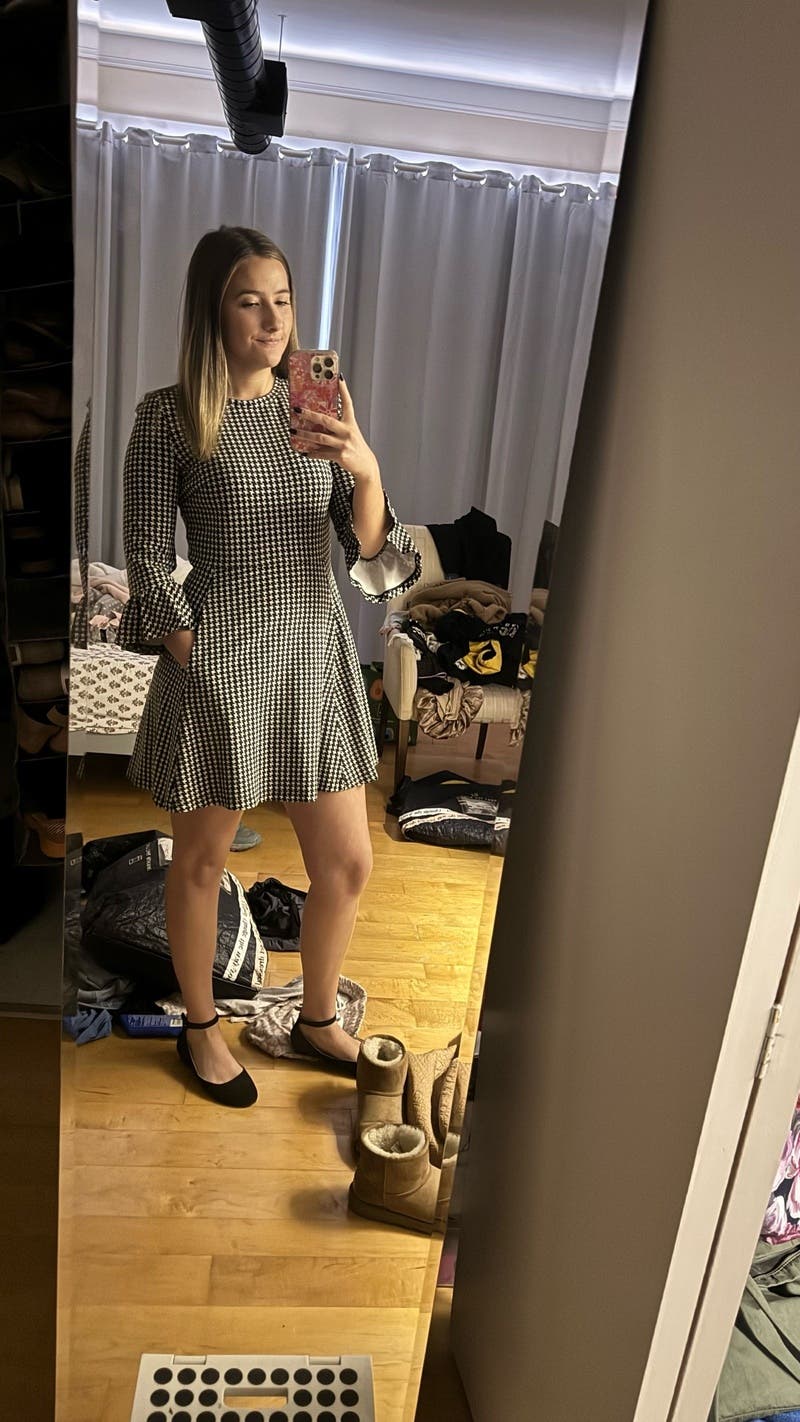 Houndstooth Ponte Dress by kate spade new york | Rent the Runway