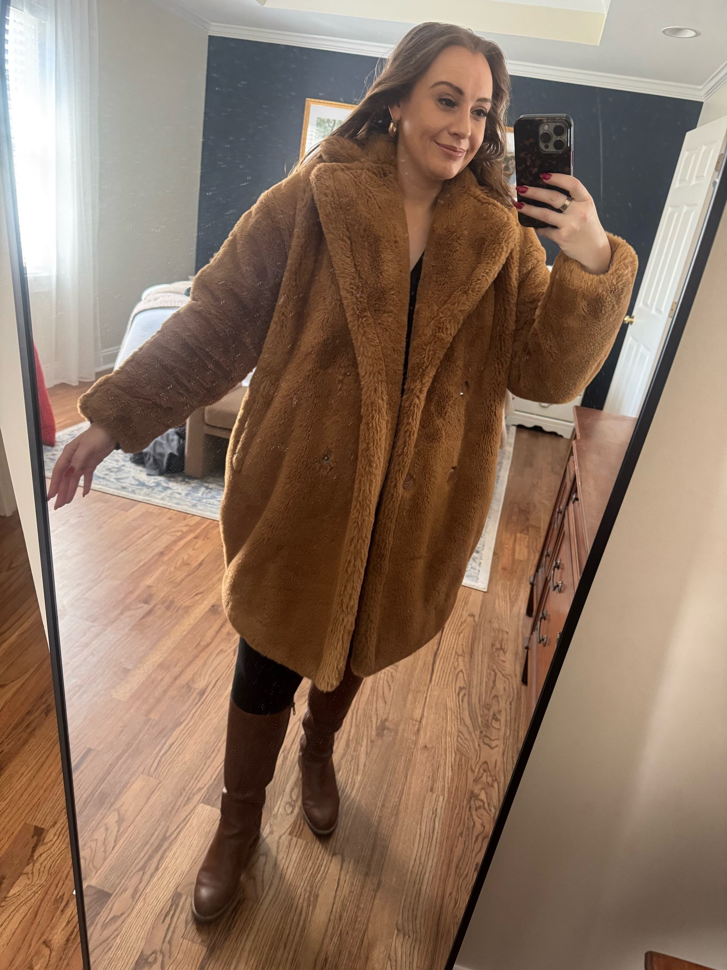 Faux Fur Maternity Coat by Emilia George | Rent the Runway