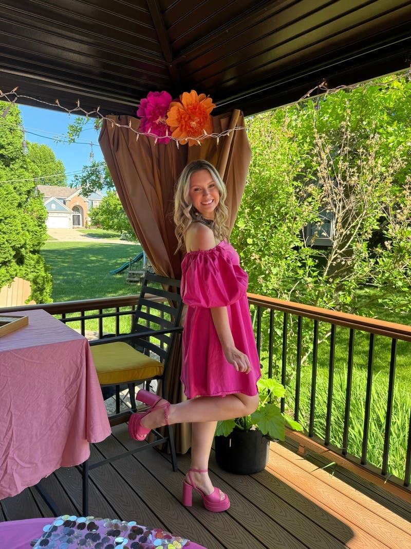 peter som pink dress Pink Floral Midi Dress by Peter Som x RTR