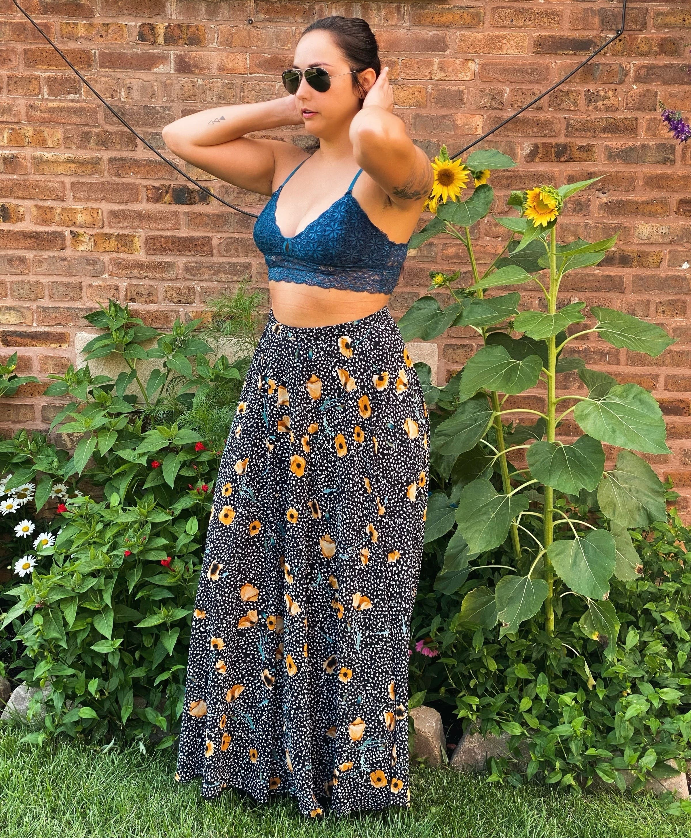 CLANE DOT FLOWER CIRCULAR SKIRT２ CLANE DOT FLOWER CIRCULAR SKIRT2