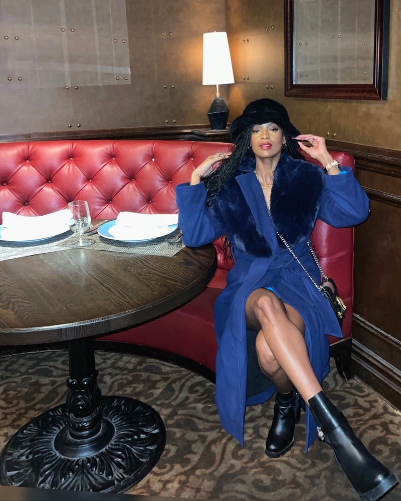 Faux Shearling Collar Coat by Badgley Mischka | Rent the Runway