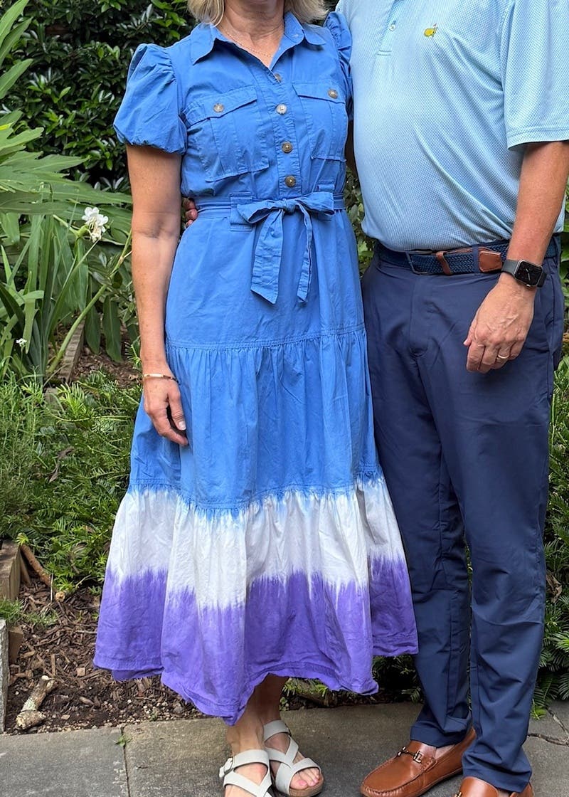 Blue Dip Dye Midi Dress by Derek Lam 10 Crosby x RTR | Rent the Runway