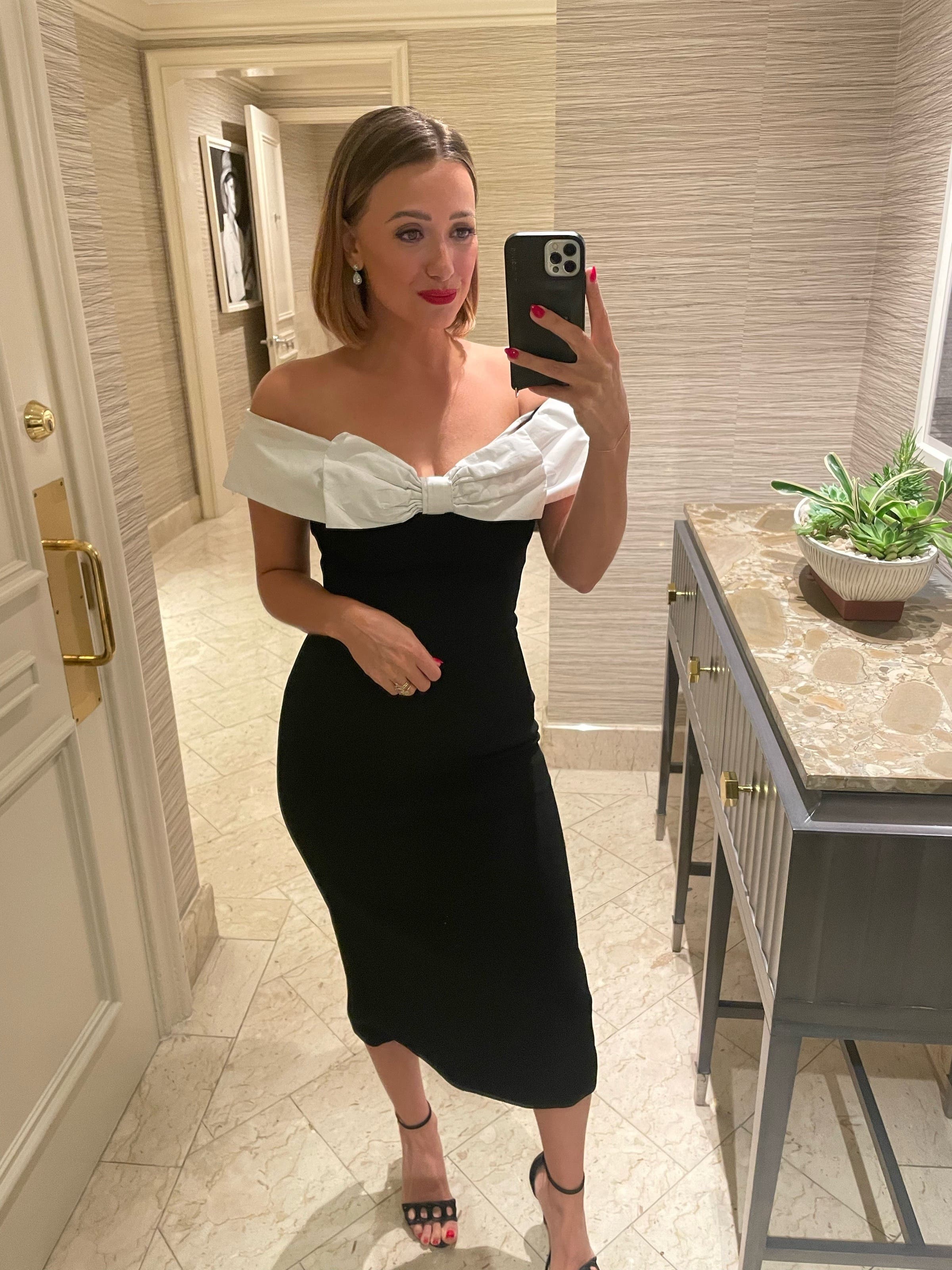 Hepburn Bow Midi Dress by Rebecca Vallance | Rent the Runway