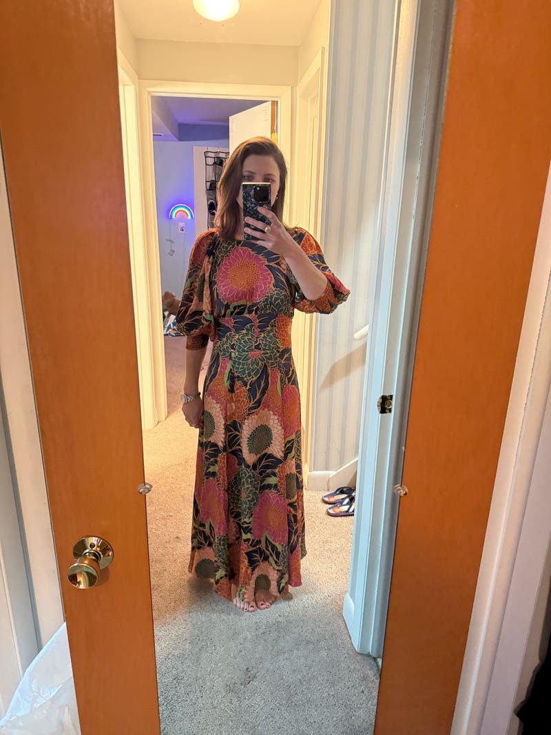 Puff Sleeve Maxi Dress by FARM Rio | Rent the Runway