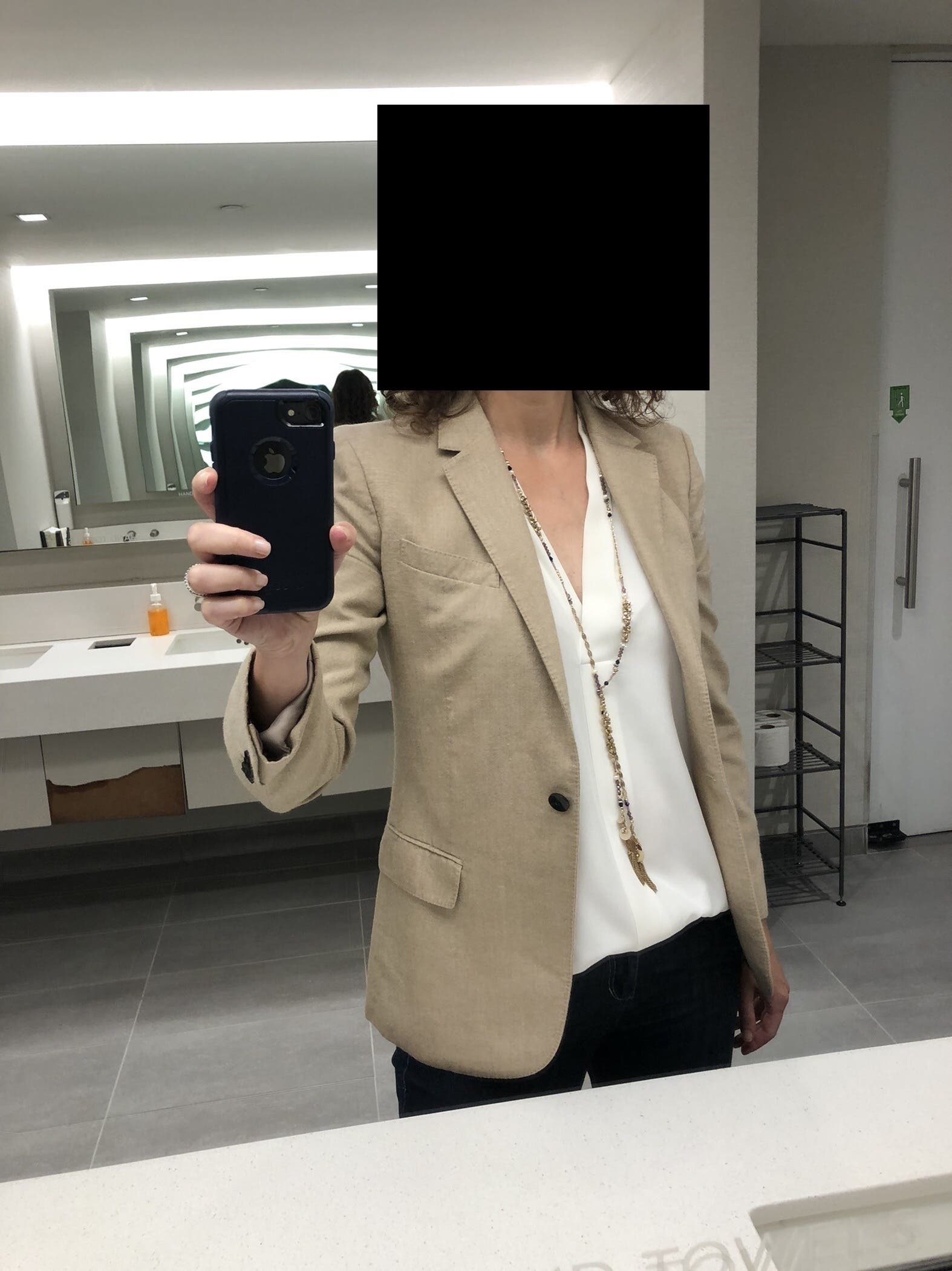 Camel Sleek Staple Blazer by Theory | Rent the Runway