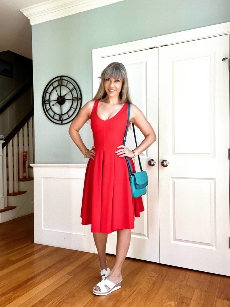 CHIARA BONI LA PETITE ROBE 売れ筋商品|||チアラ・ボニ・プティ・ローブ Tシャツ トップス レディース Tops Orange Orange Corie Dress by Chiara Boni La Petite Robe | Rent the