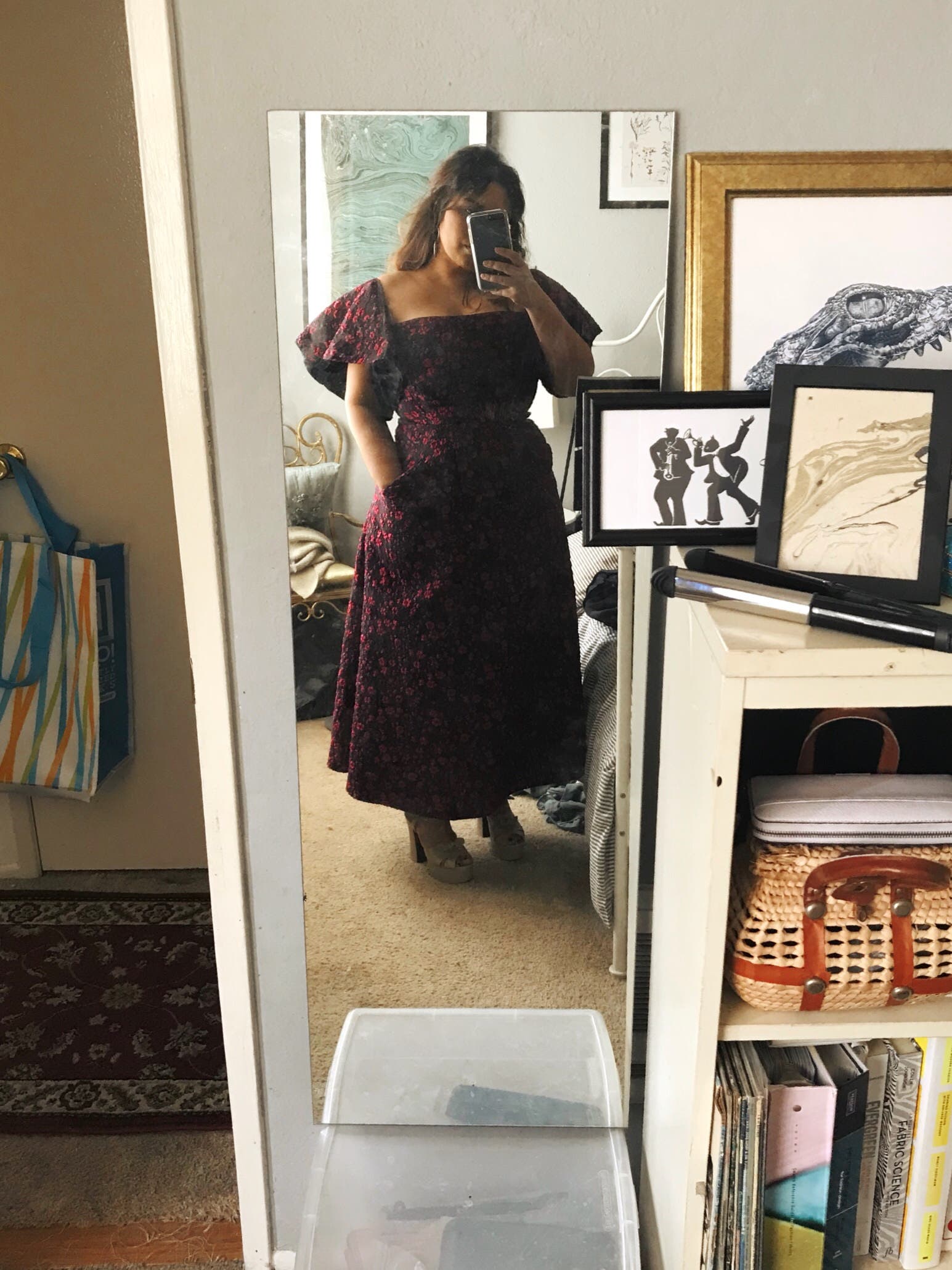 sahara  【WEB限定】Jacquard Belt Dress 値下げ中 Floral Jacquard Dress by Jill Jill Stuart | Rent the Runway