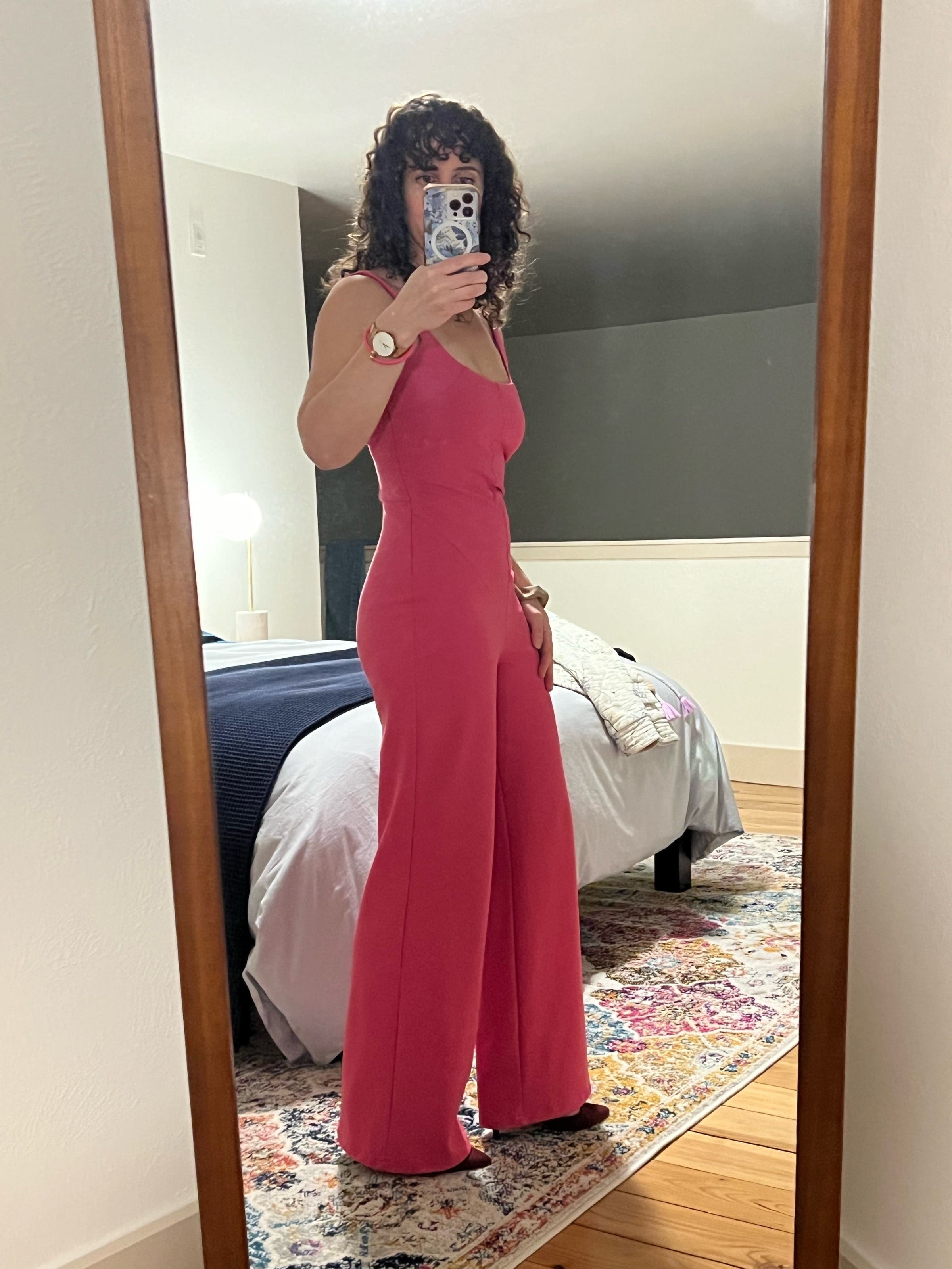 Pink Scoop Neck Jumpsuit by Esteban Cortazar x RTR | Rent the Runway