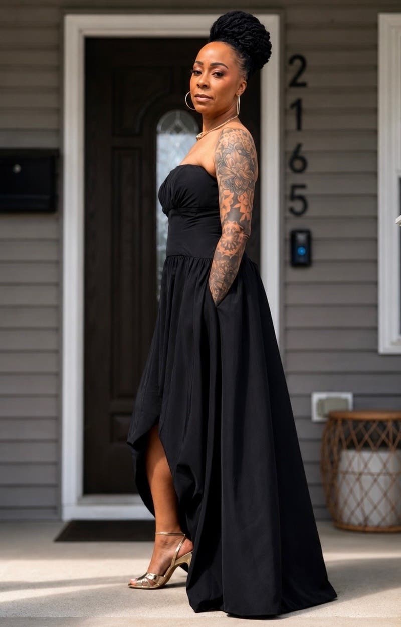 strapless taffeta maxi dress Taffeta Strapless Maxi Dress: Sweetheart Bubble Gown - Handmade