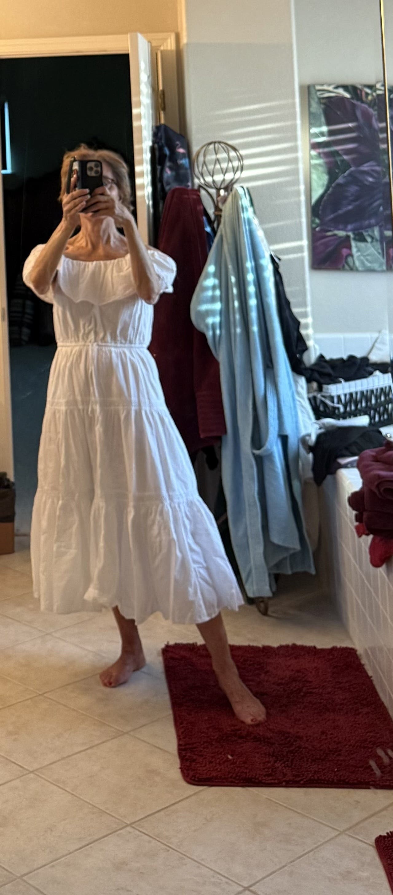 Cotton Off The Shoulder Tiered Dress by Lauren Ralph Lauren