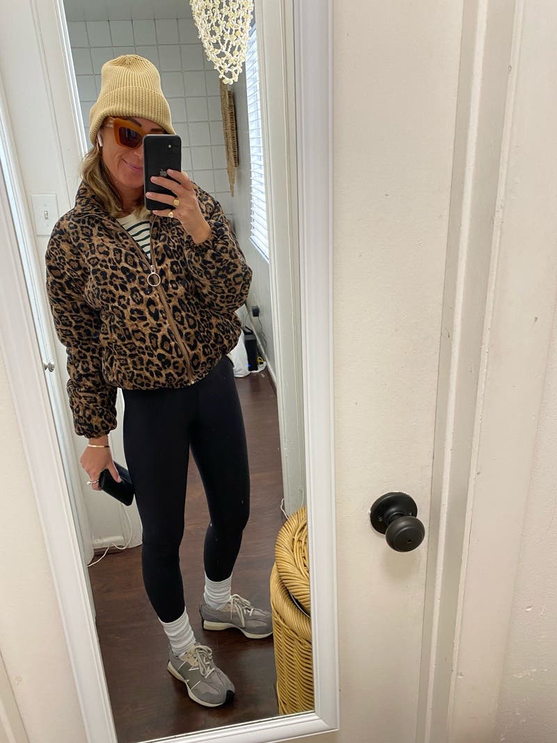 Leopard Corduroy Puffer Jacket by RTR NOW | Rent the Runway