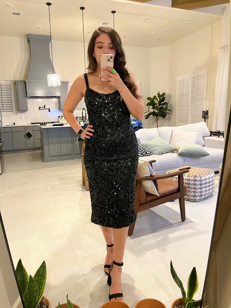 【関税込】PhaseEight ドレス☆Trudy Sequin Dress, Black Layton Sequin Jersey Maxi Dress | Phase Eight ROW |