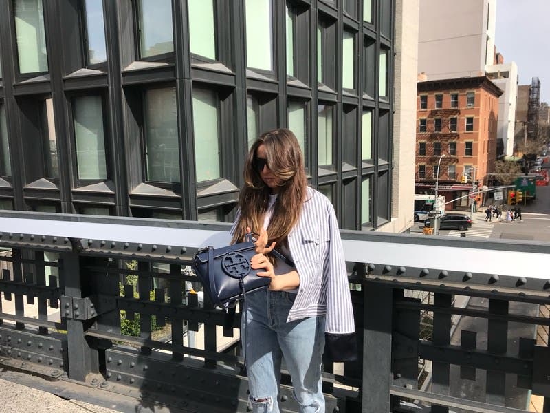 Striped Denim Jacket by Harvey Faircloth | Rent the Runway