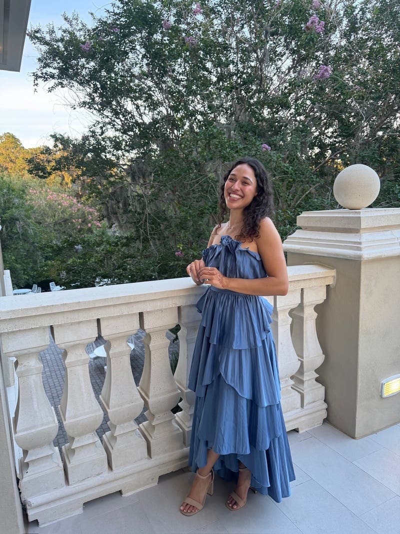 amur janey dress blue Janey Gown by AMUR