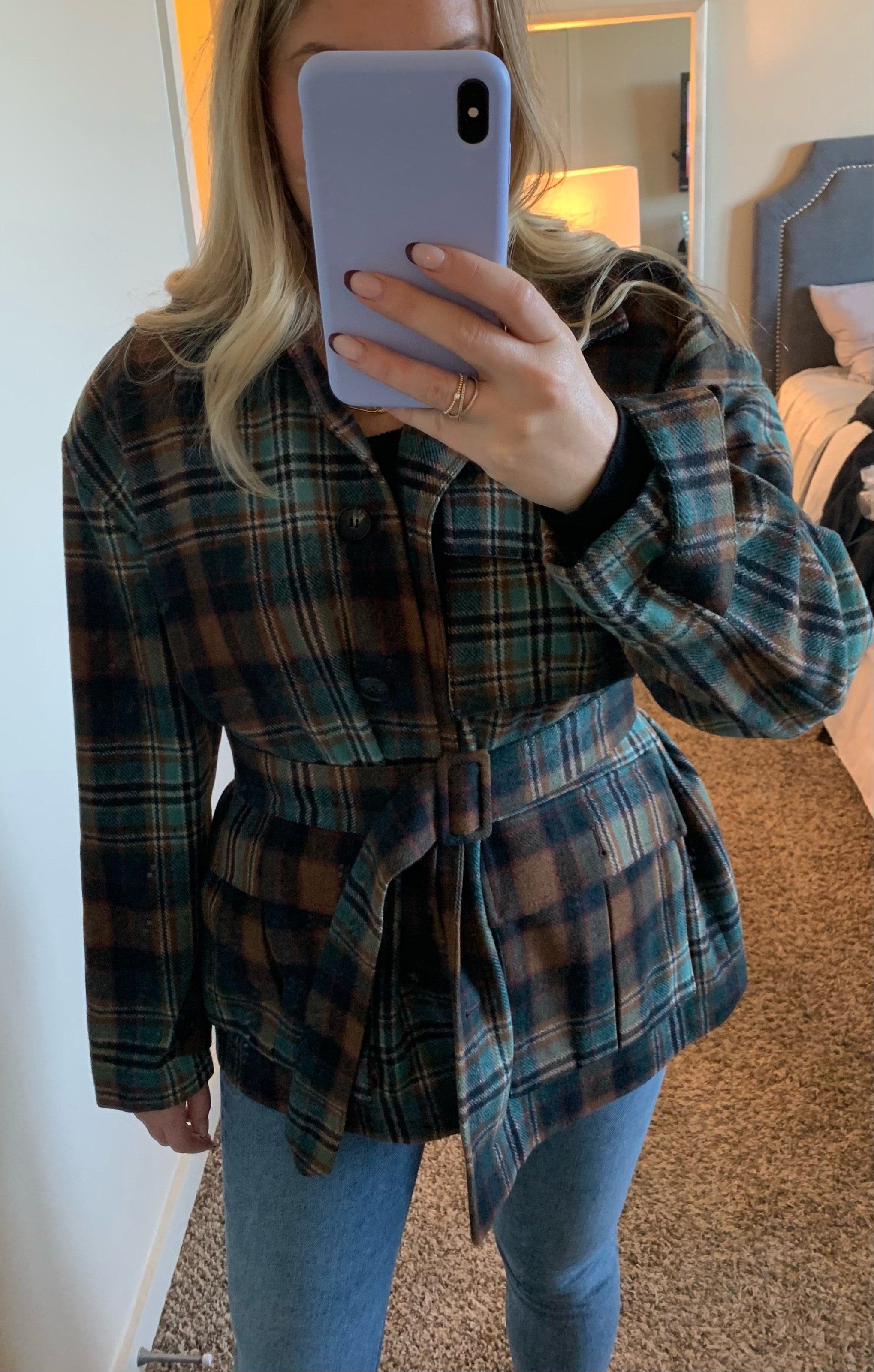 Flannel Plaid Jacket by Co | Rent the Runway