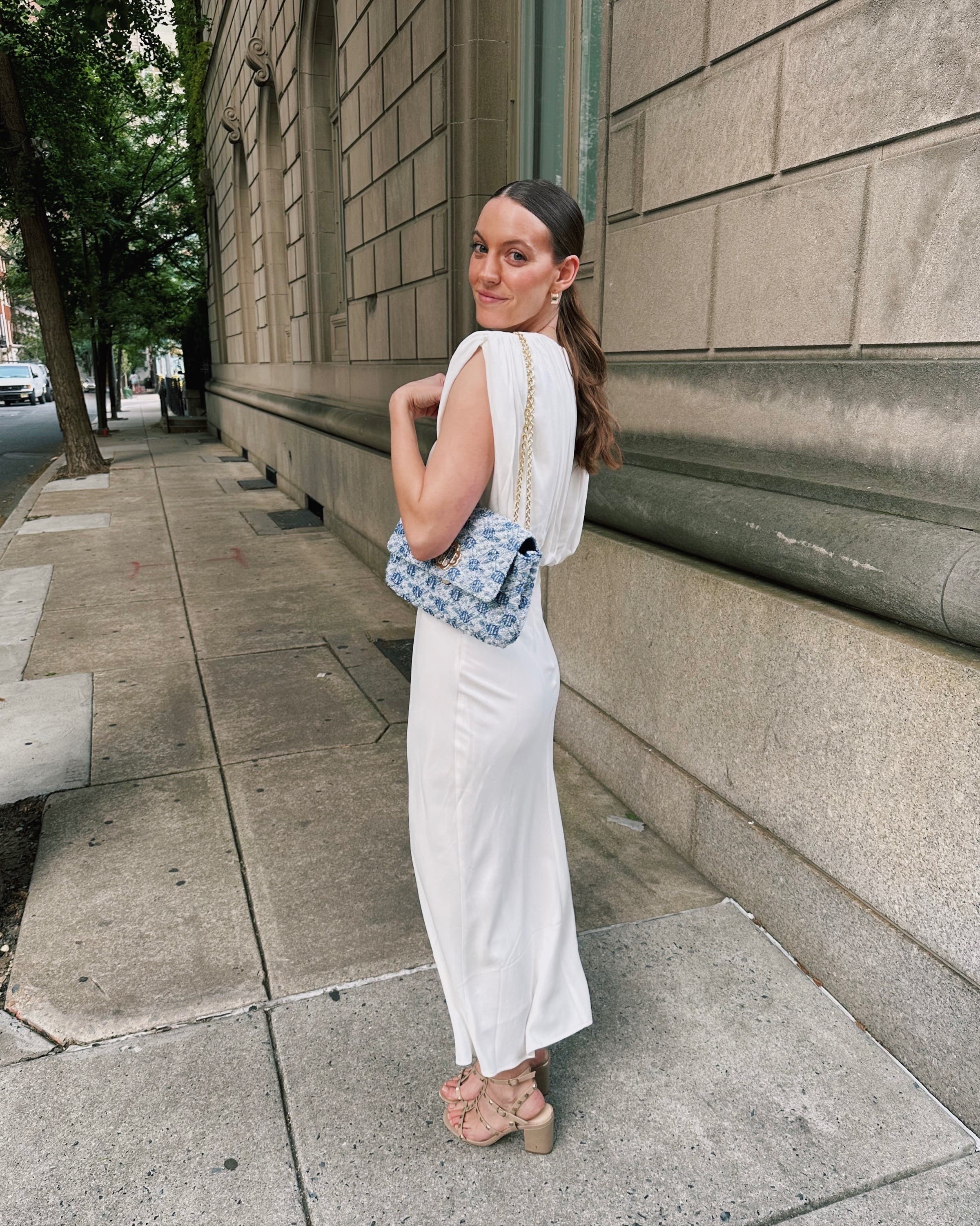 Tweed Clover Bloom Bag by Maje | Rent the Runway