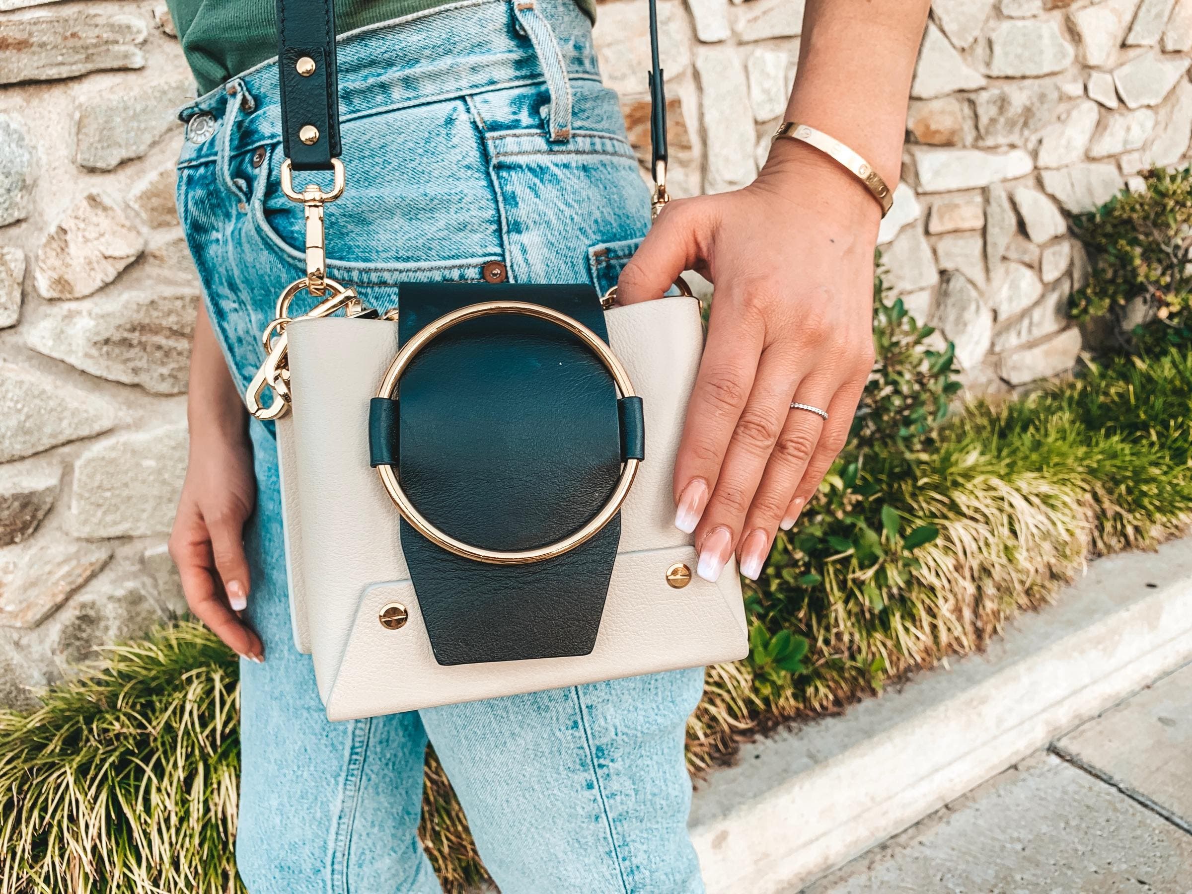 Delila Bucket Bag Yuzefi Delila Cream And Black Delila Mini Bucket