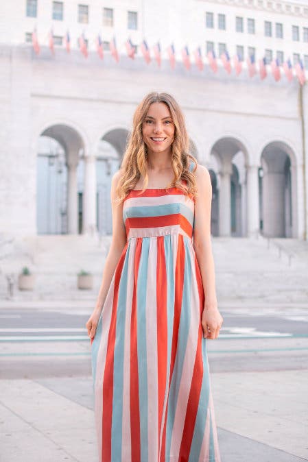 RED VALENTINO★素敵！Striped ribbed knit midi dress Valentino Striped Lurex Rib Knit Midi Dress S | eBay