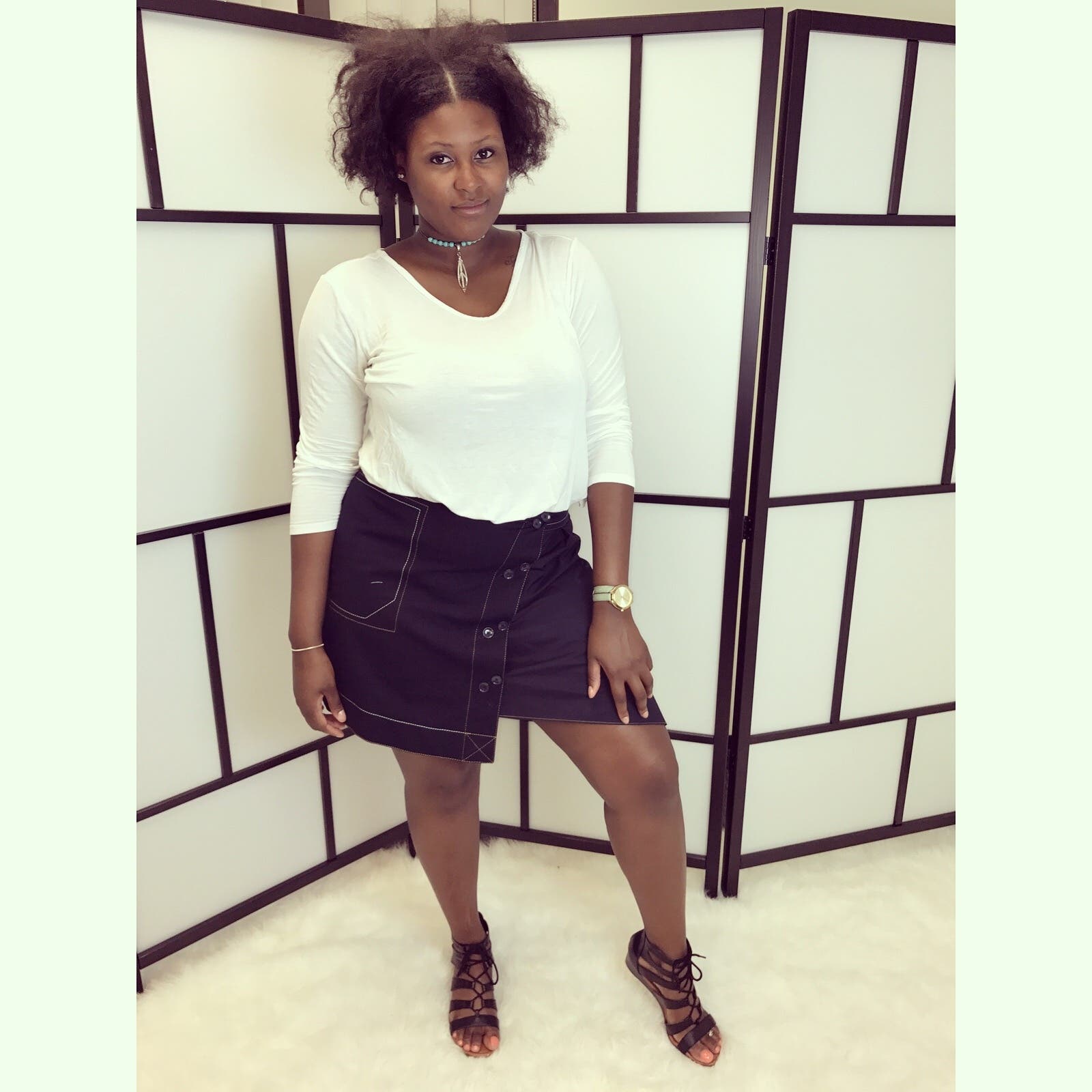 Midnight Navy Asymmetrical Skirt by Derek Lam 10 Crosby | Rent the
